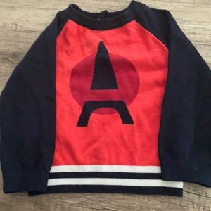 Jacadi 24 month 100% cotton Eiffel Tower sweater